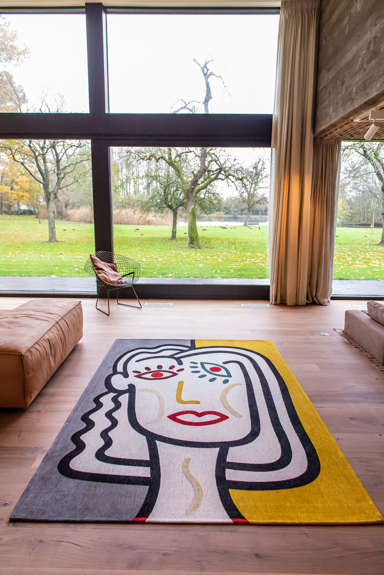 Dry Beige rond vloerkleed
