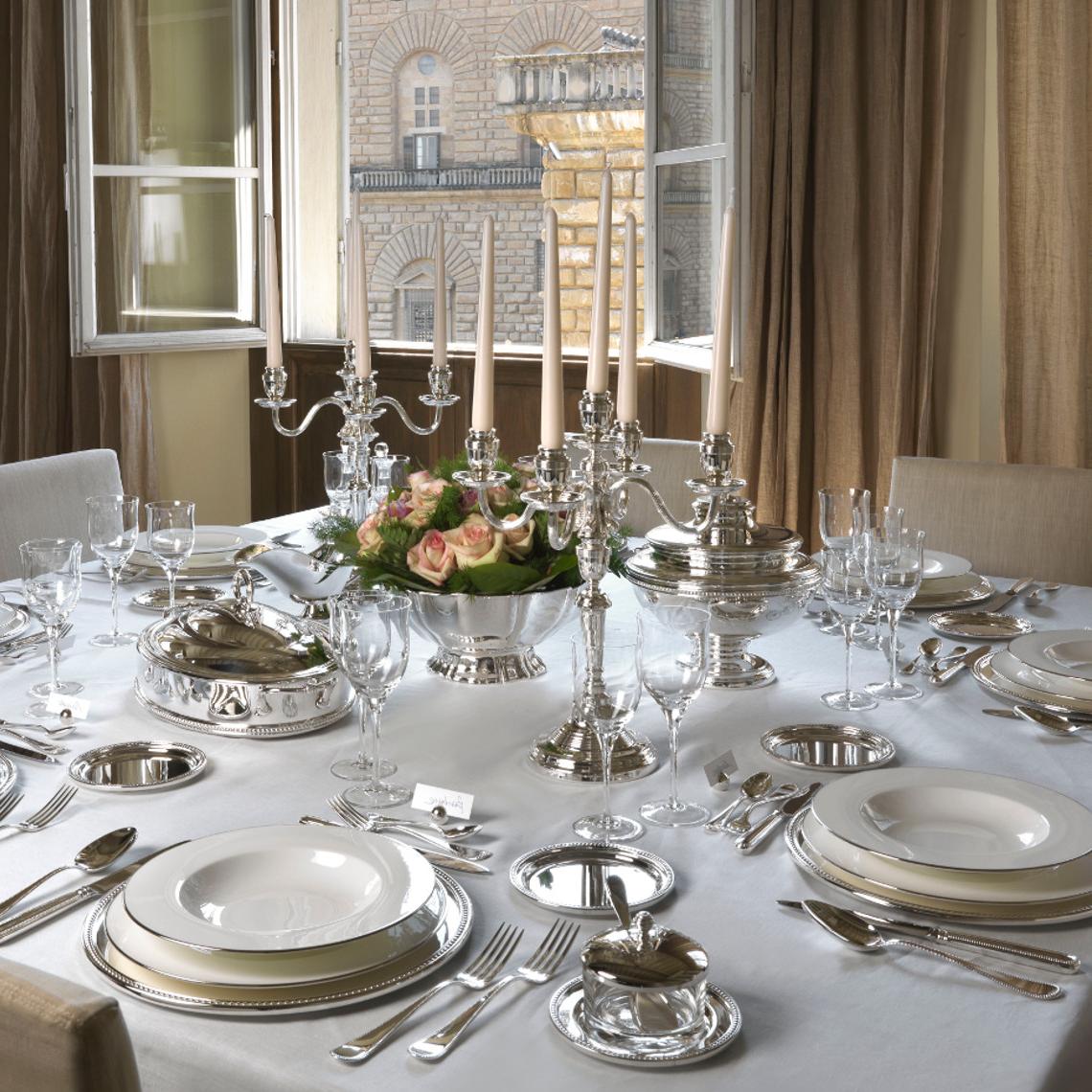 Royal verzilverde kandelaar | Configuratie: 3-Lights - 5