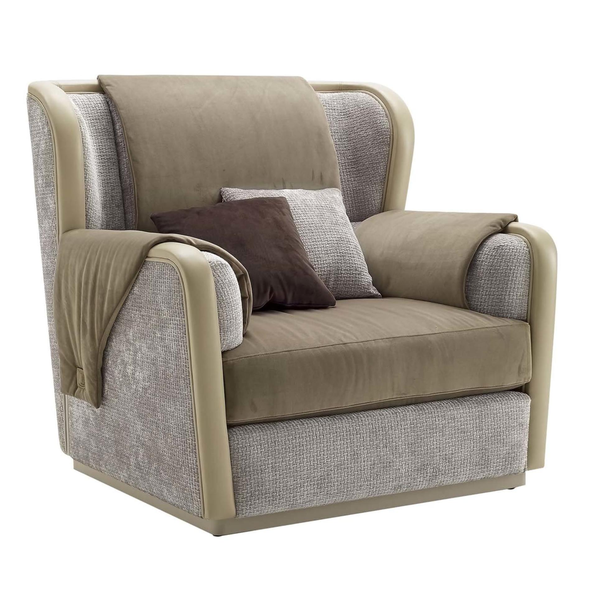 Fauteuil beige Oliver