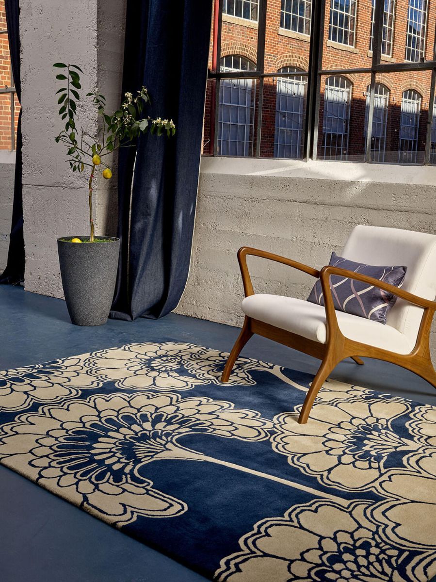 Tapis Japanese Floral minuit | Taille: 120 × 180 cm