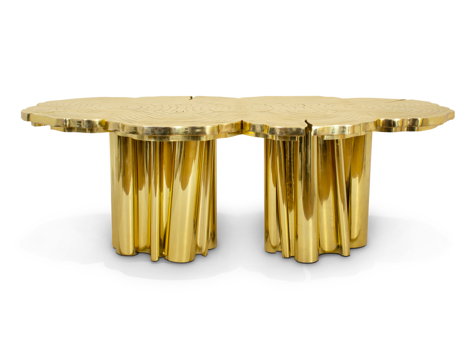 Ambachtelijke gouden eettafel