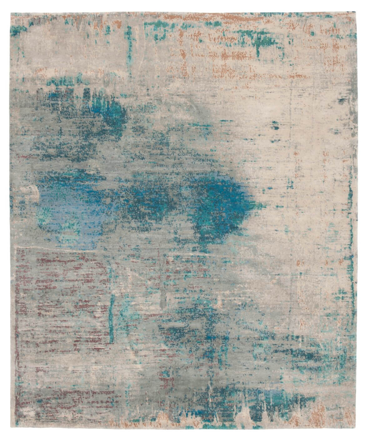 Tapis Artwork 22 gris-bleu