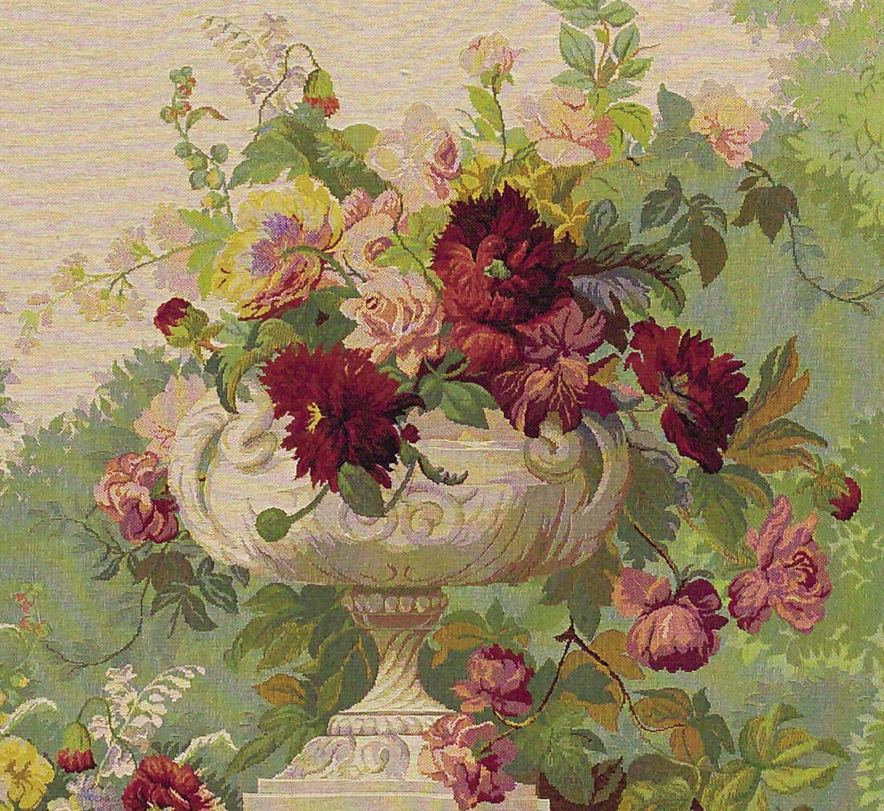 Gebloemd gordijn wandtapijt | Maat: 110 × 150 cm