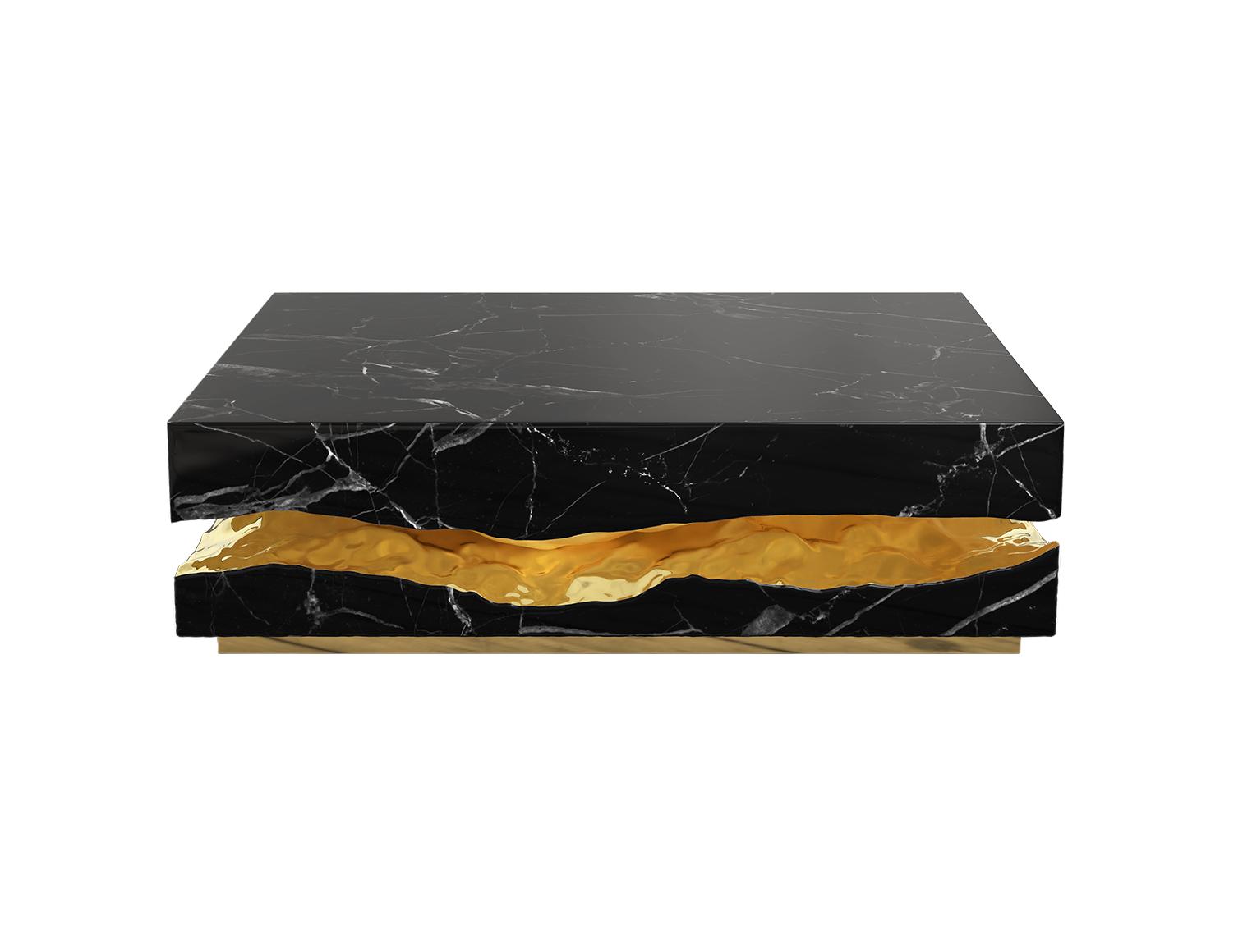 Table en pierre Boulder Nero