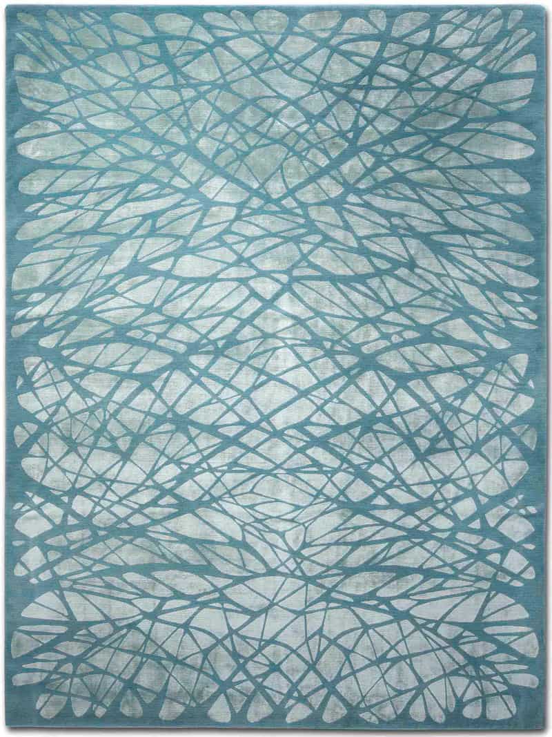 Tapis noué à la main Dresden turquoise clair | Taille: 274 × 365 cm
