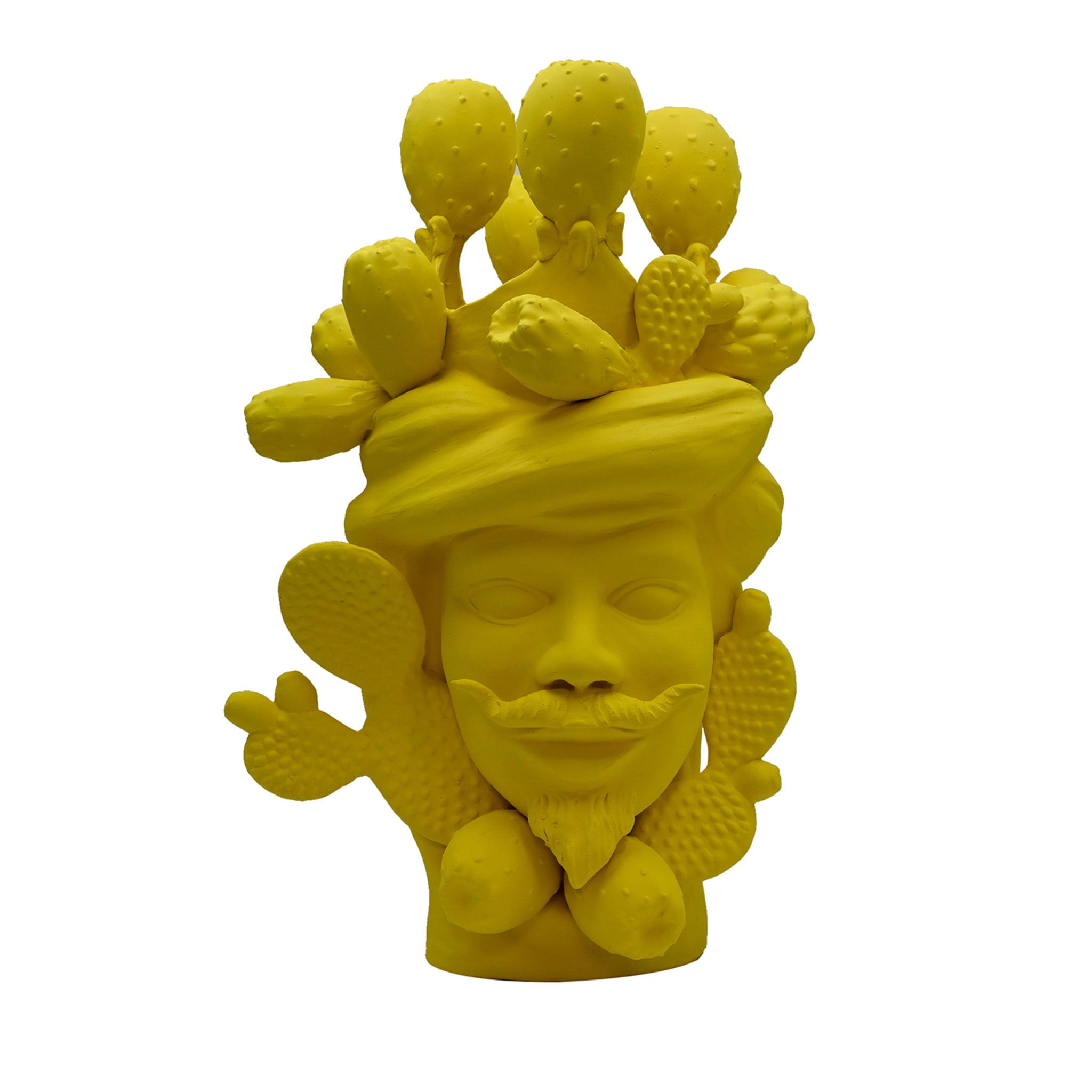 Moorkop gele unieke sculptuur
