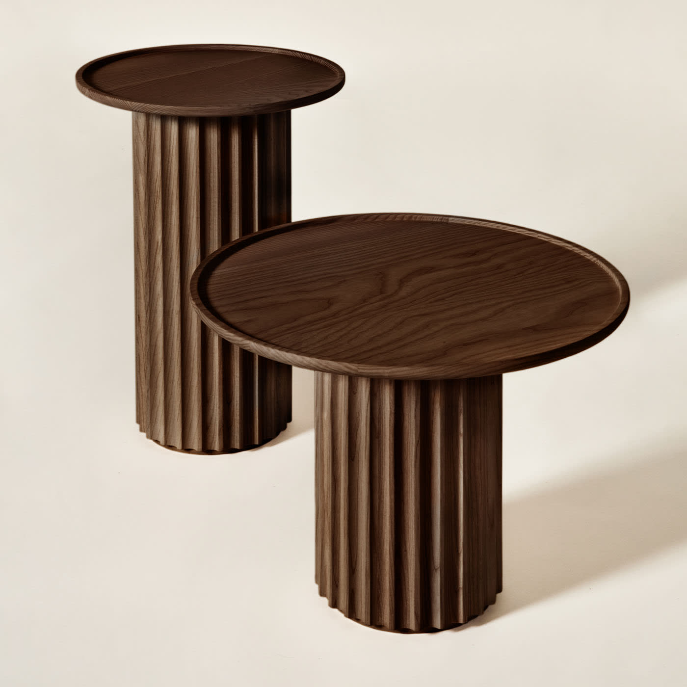 Capitello bruine essen salontafel | Afmetingen: Ø 55 cm