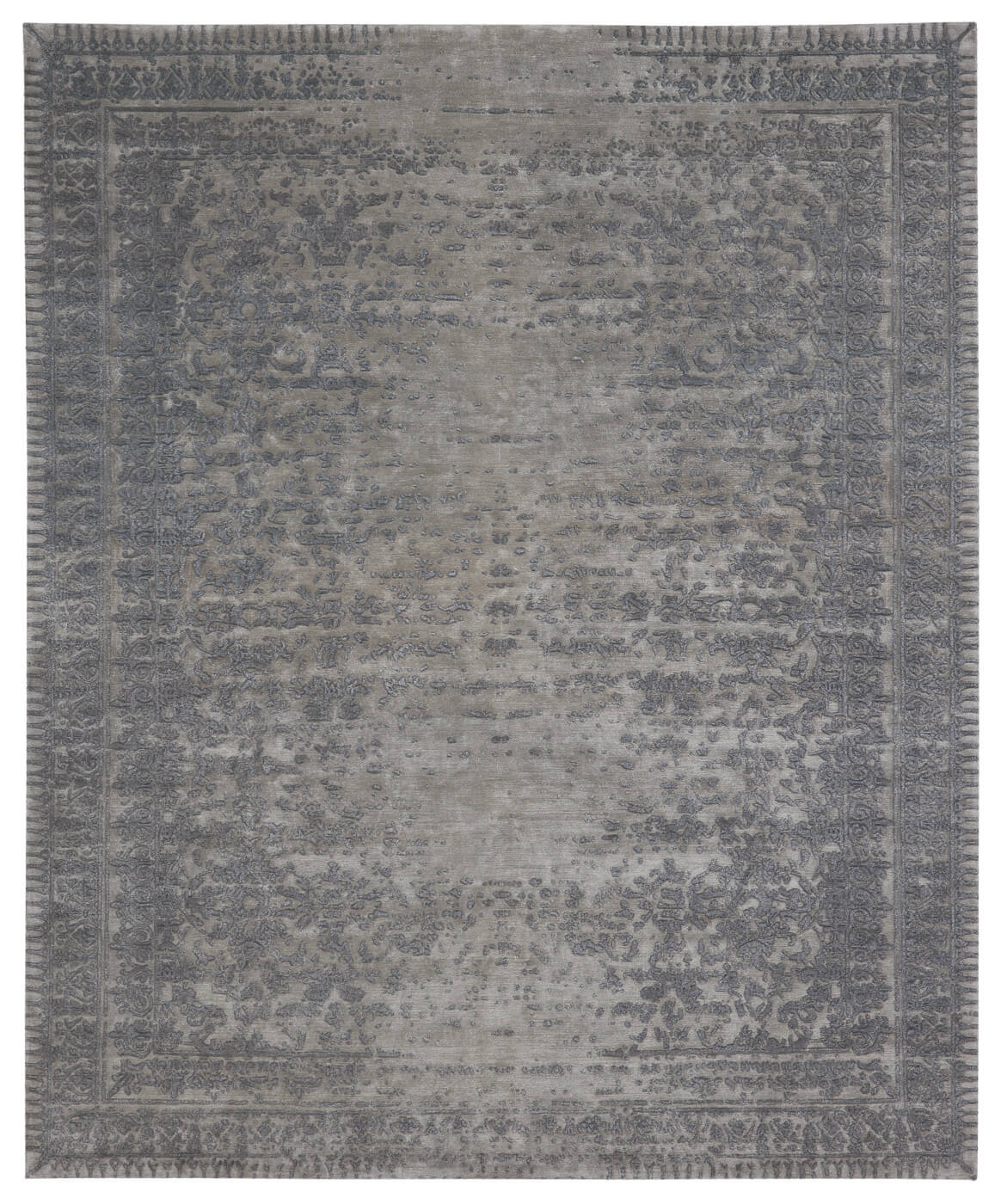 Ferrara Stomped Reverse grijs 2 tapijt | Maat: 500 × 600 cm