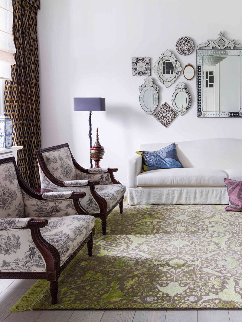 Teheran Green luxe vloerkleed | Maat: 140 × 210 cm