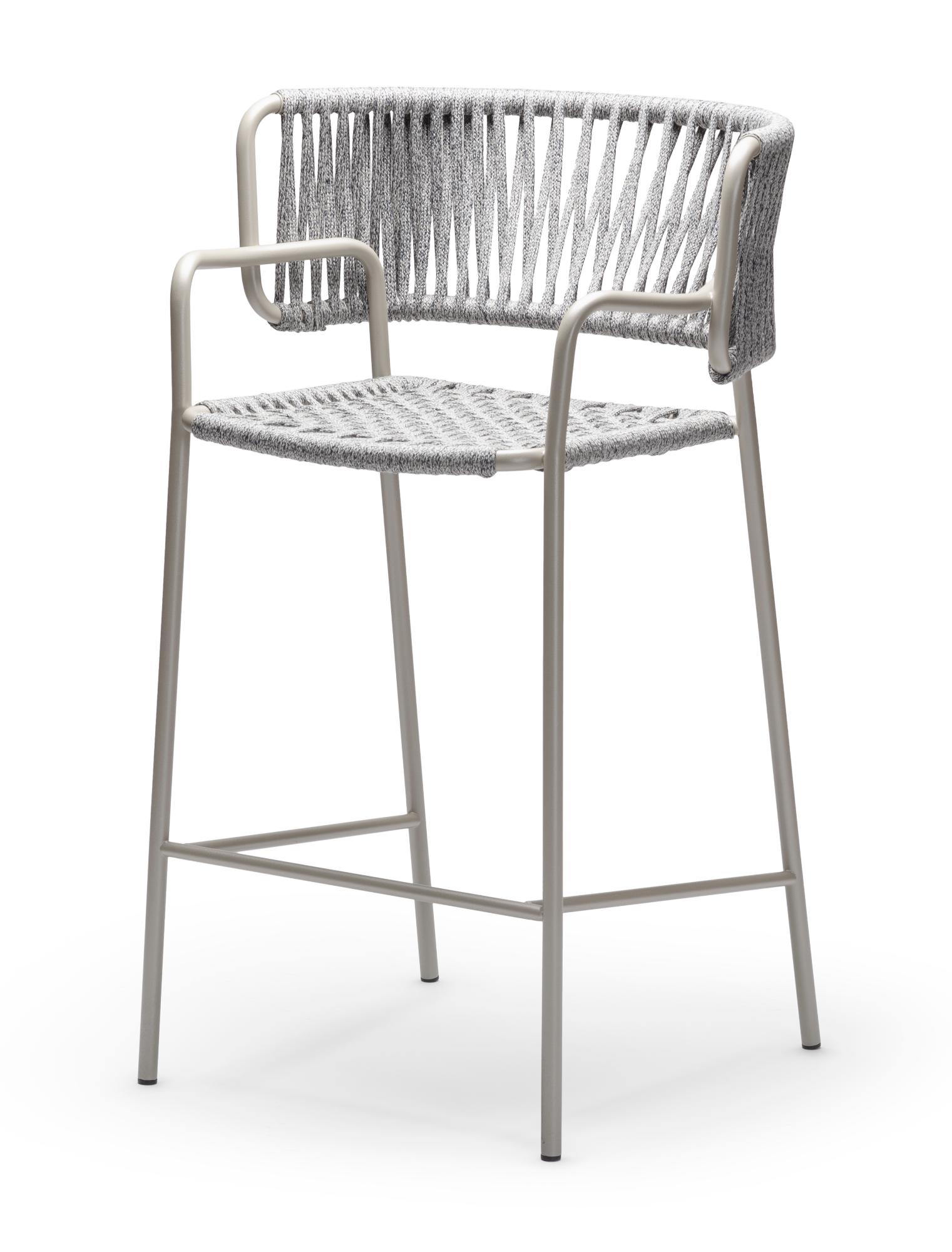 Tabouret de bar d'extérieur Klot SG Sable et Gris