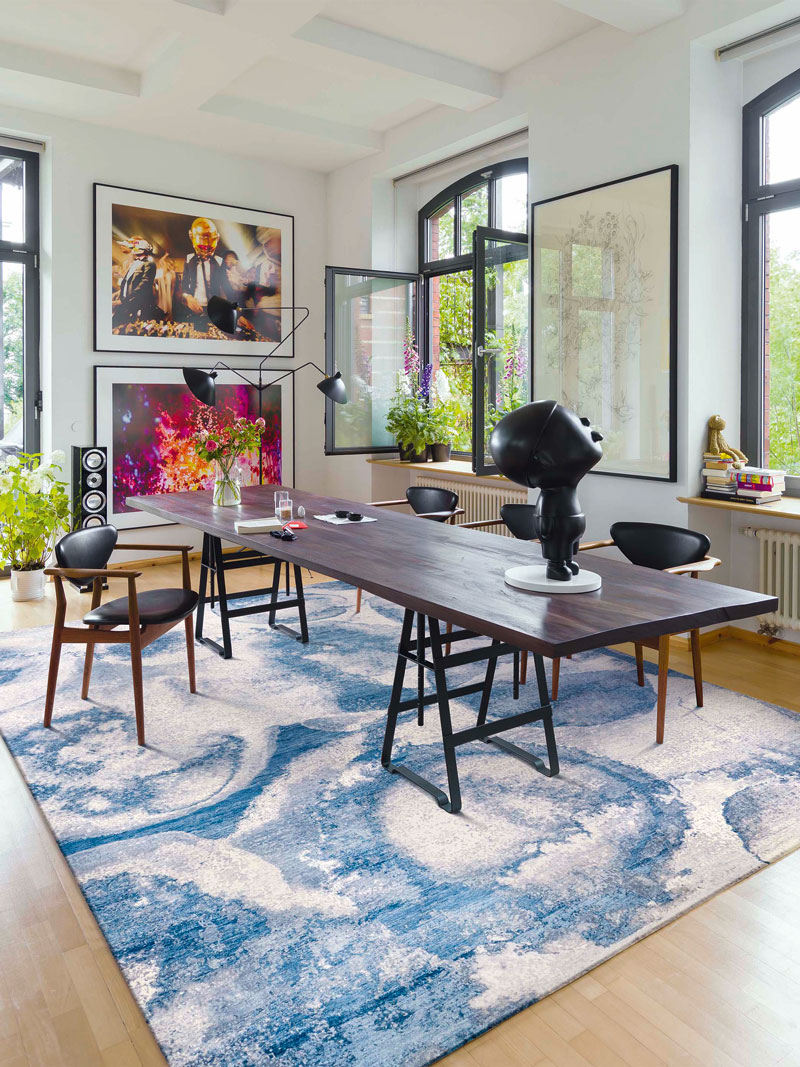 Splash Galileo handgemaakt luxe tapijt | Maat: 122 × 183 cm