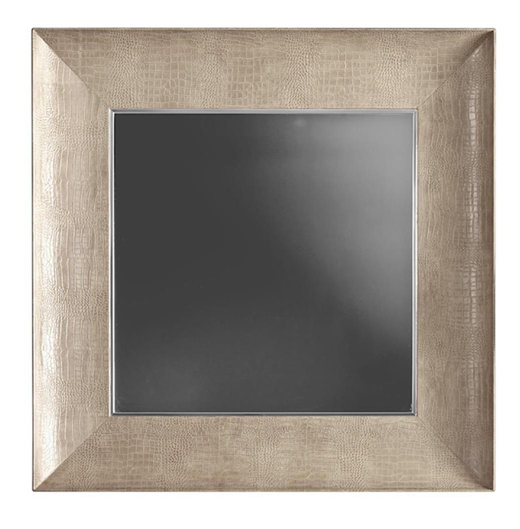 Miroir mural à cadre en cuir