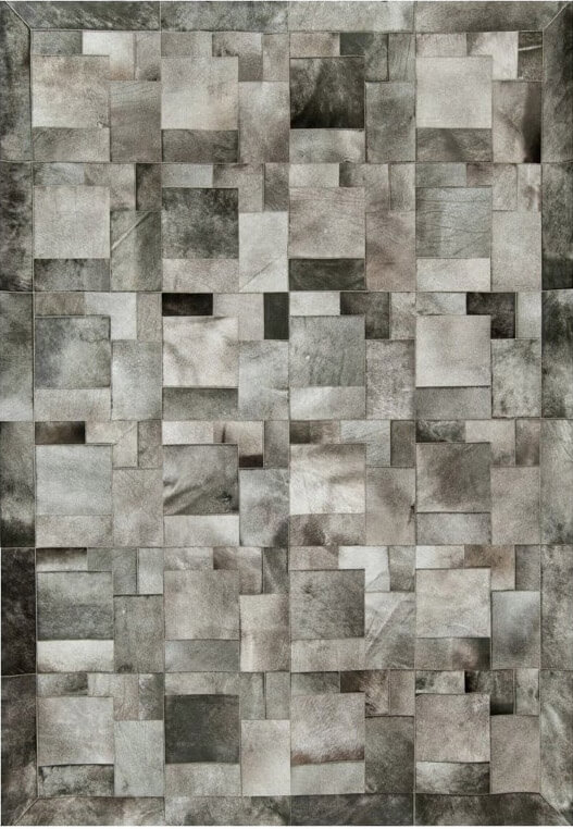Tapis en peau de vache Puzzle | Taille: 220 × 220 cm