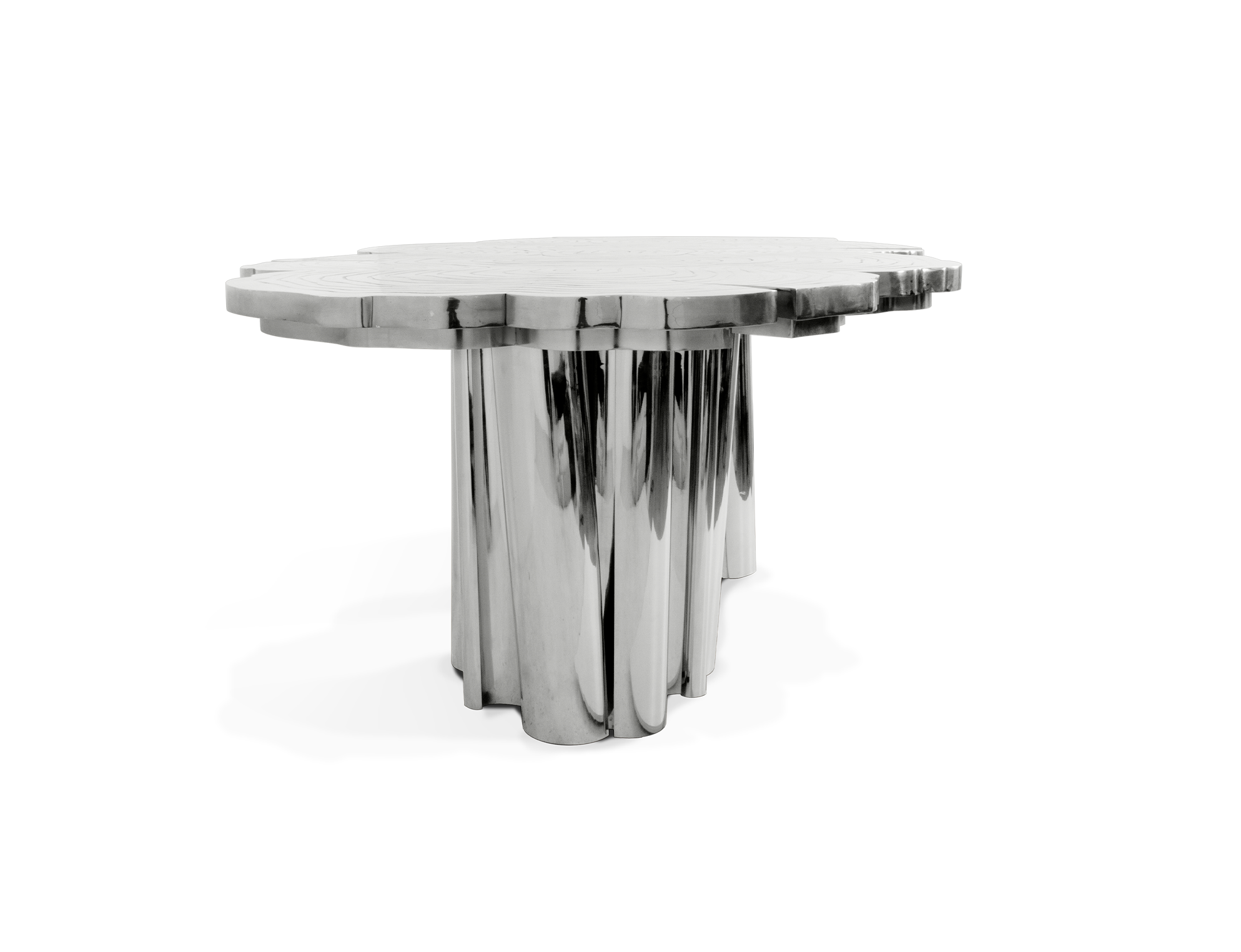 Ambachtelijke inox stalen eettafel | Afmetingen: B 350 cm Ambachtelijke inox stalen eettafel | Afmetingen: B 350 cm