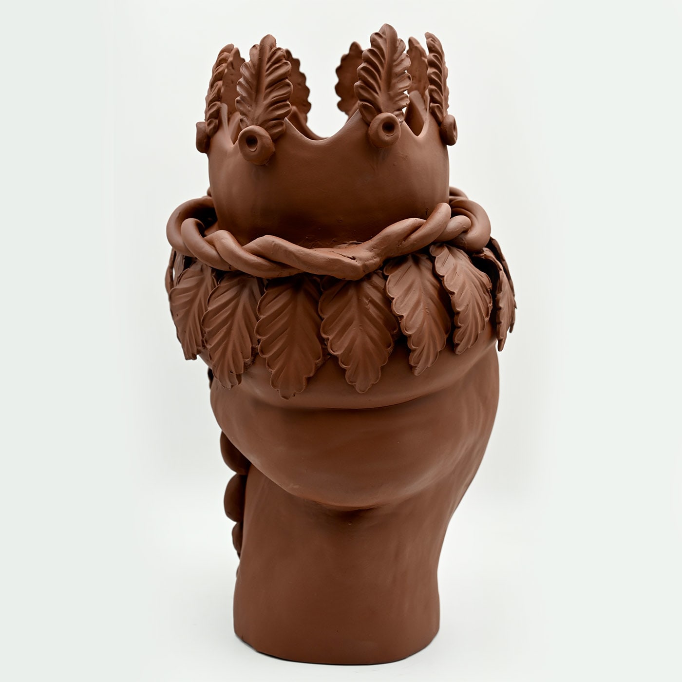 Moorkop bruine sculptuur