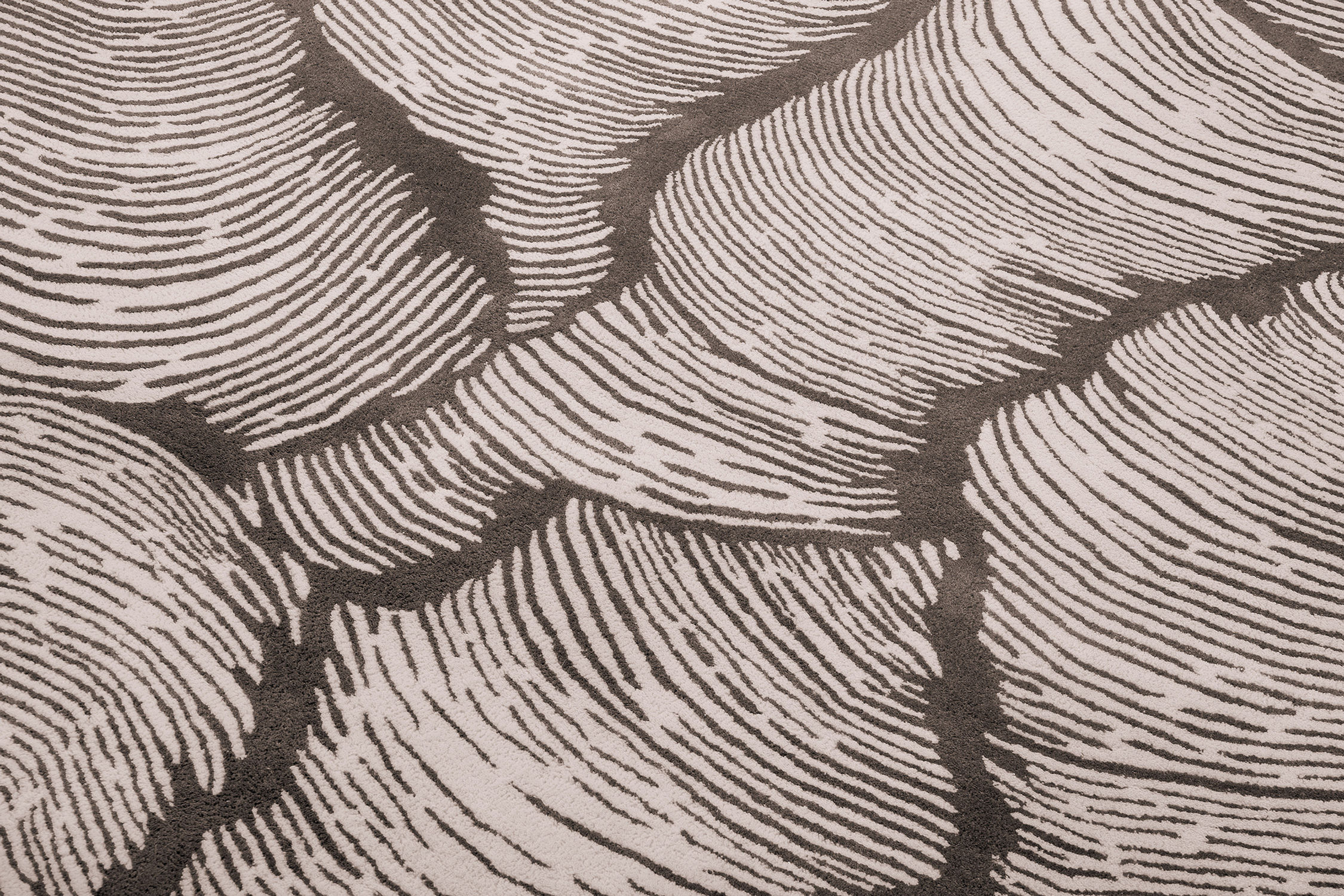 Tapis rond design taupe | Taille: Ø 250 cm Tapis rond design taupe | Taille: Ø 250 cm