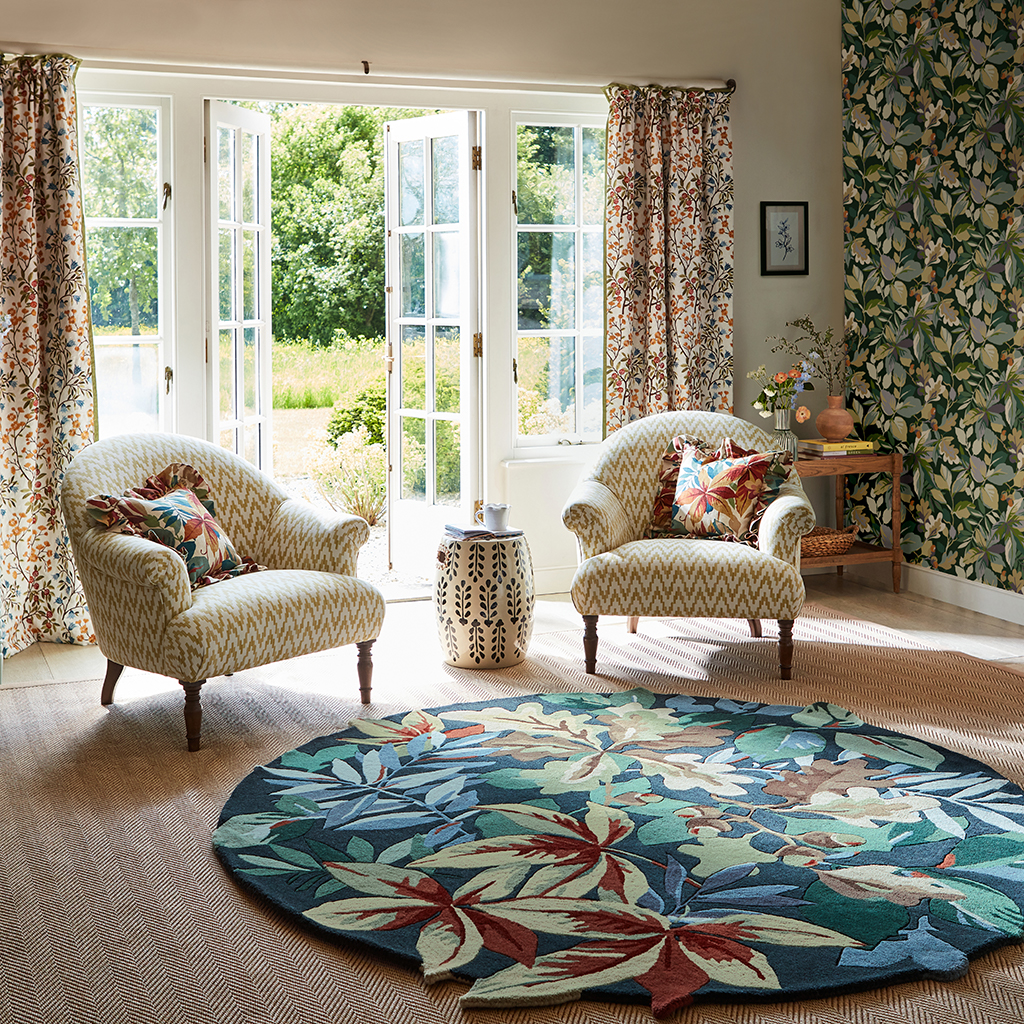 Tapis Robin’s Wood vert forêt | Taille: Ø 200 cm