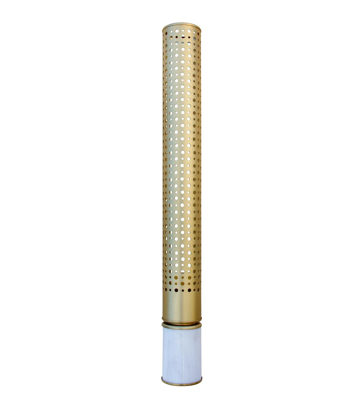 Messing cilinder marmer wandlamp