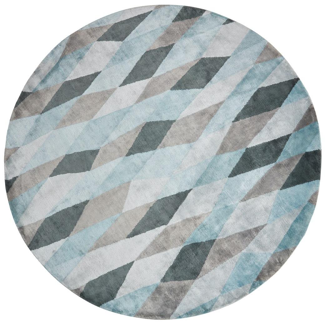 Tapis design Losanghe Ubriache or | Taille: Ø 220 cm