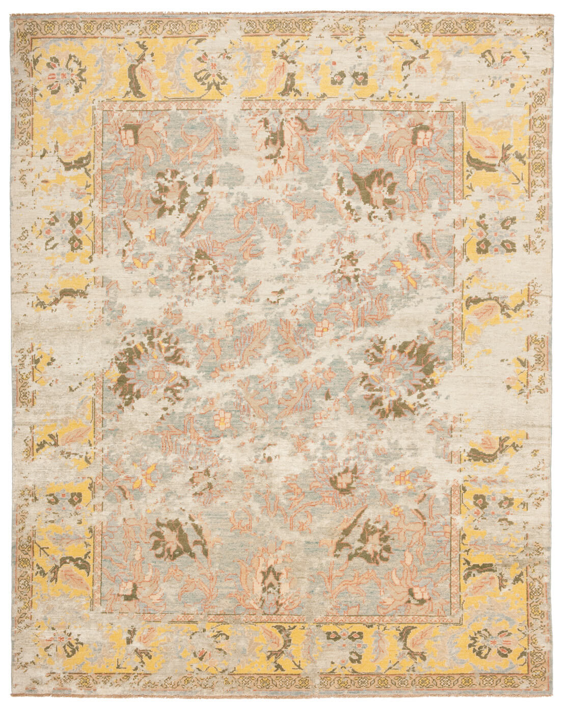 Ziegler Prince Double Sky blauw zilvergrijs zijden tapijt | Maat: 200 × 300 cm