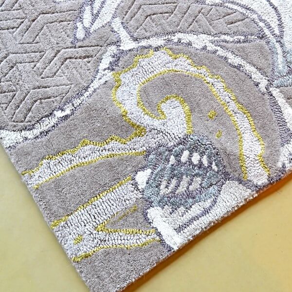 Fable Floral grijs vloerkleed | Maat: 250 × 350 cm