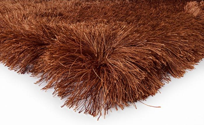 Tapis Aster shaggy brun | Taille: 60 × 120 cm