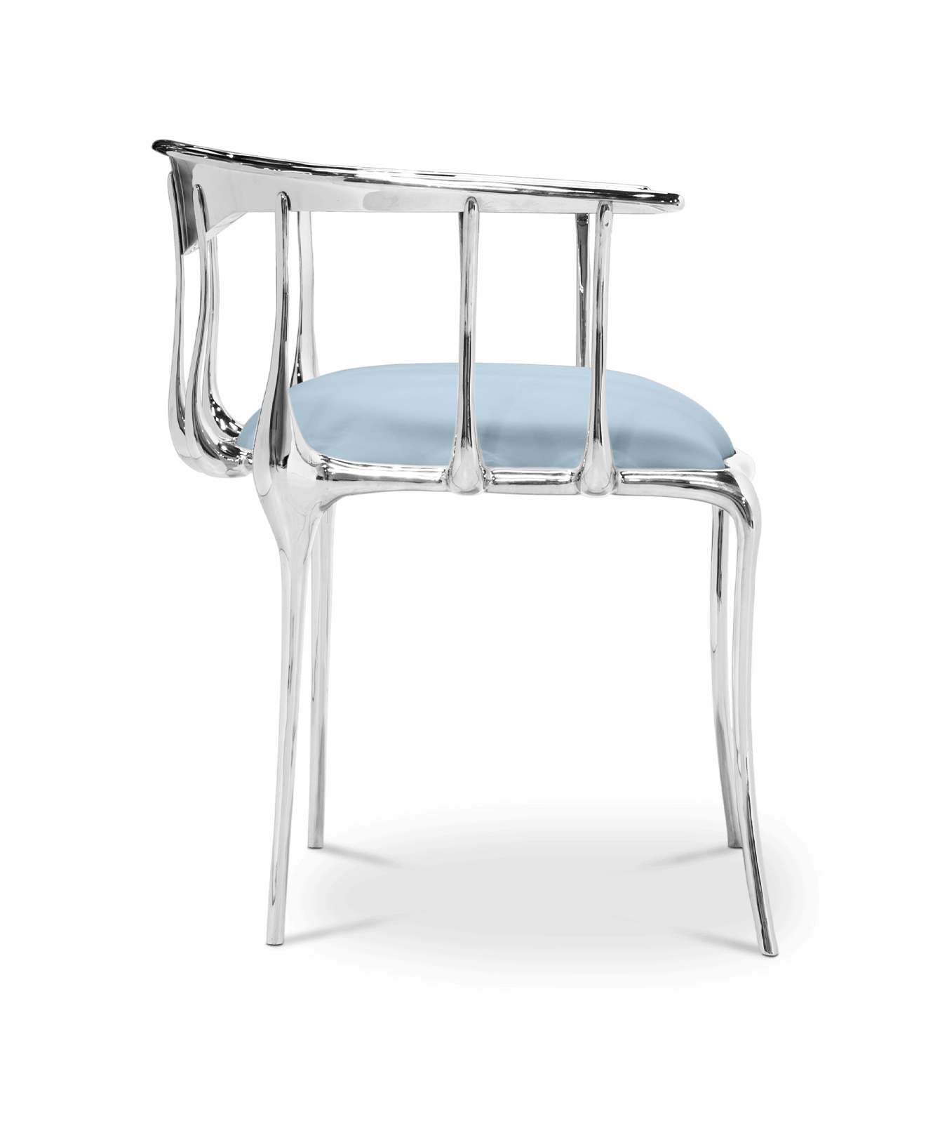 Chaise de luxe argentée