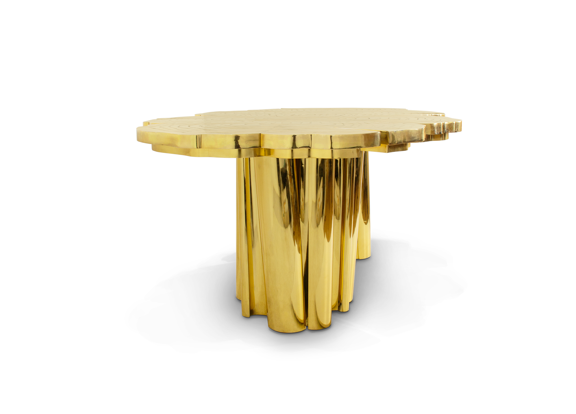 Ambachtelijke gouden eettafel