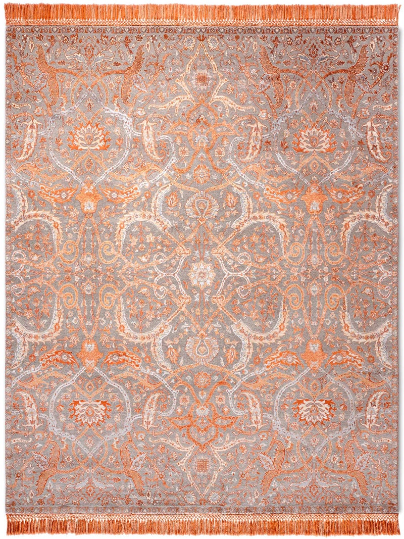 Tapis de luxe noué à la main Heriz cuivre