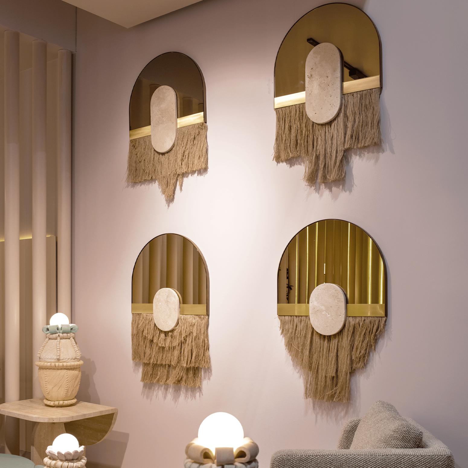 Miroir mural décoratif Souk Ecru Cream
