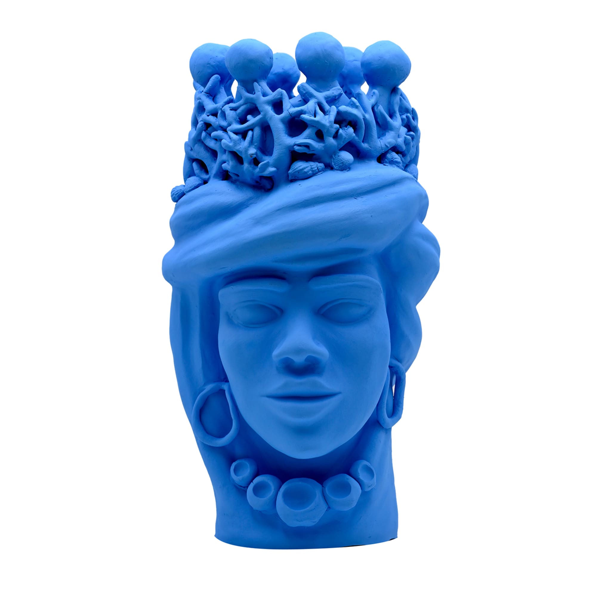 Sculpture artisanale bleu clair Moorkop