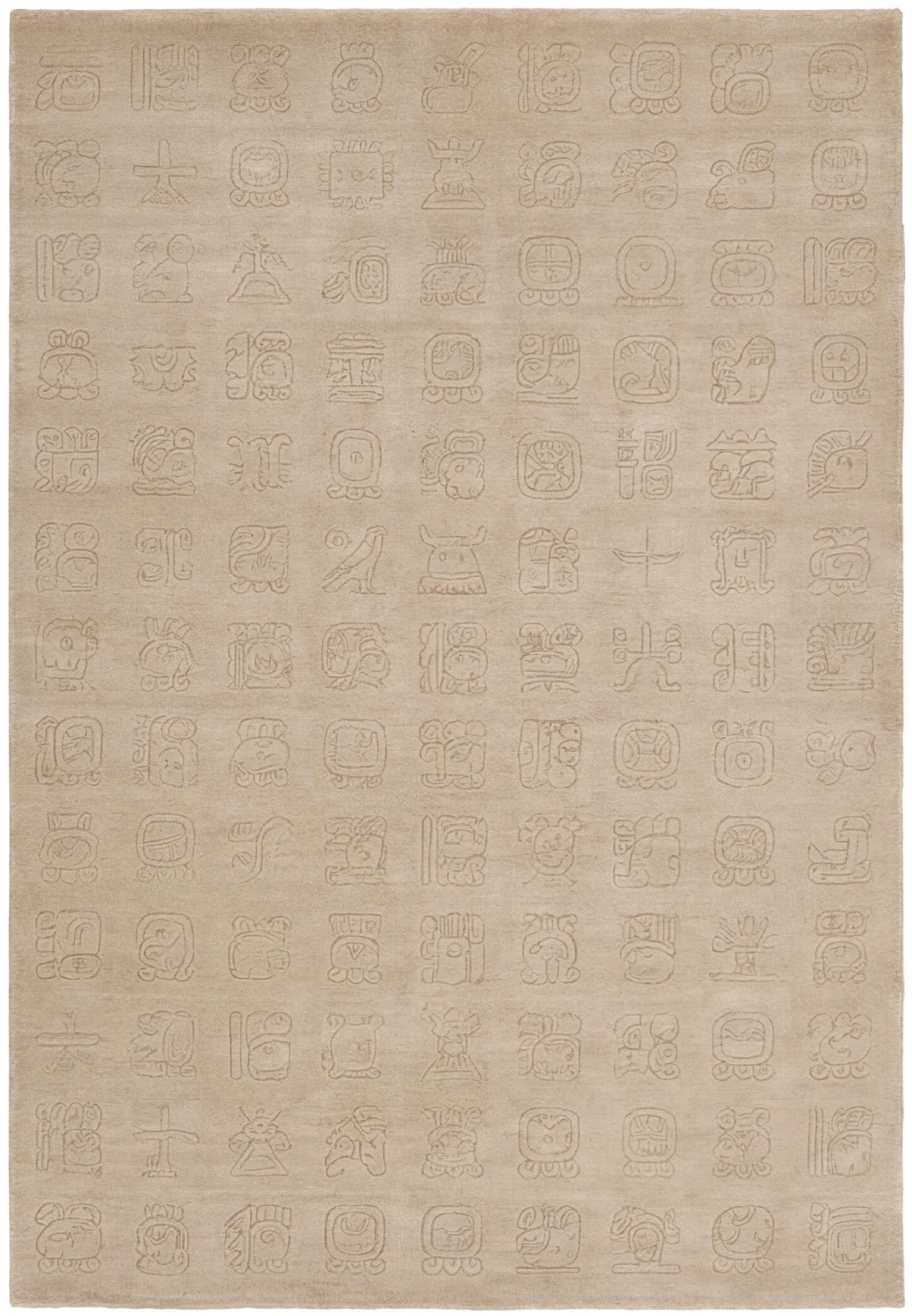 Tapis Symbol Grid Beige