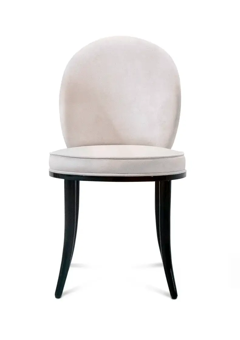 Chaise de salle à manger Mistral à dossier tissu
