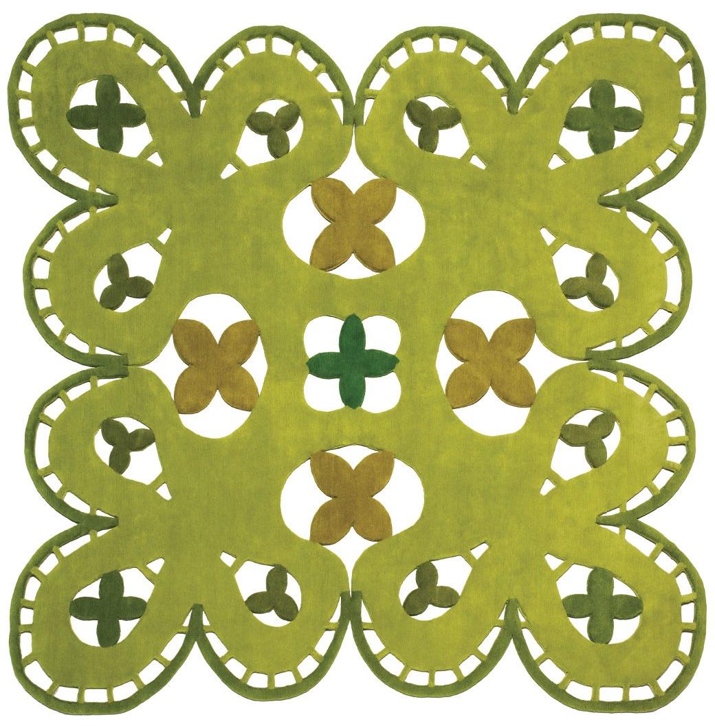 Lace With A Carpet Face ovaal handgeweven vloerkleed