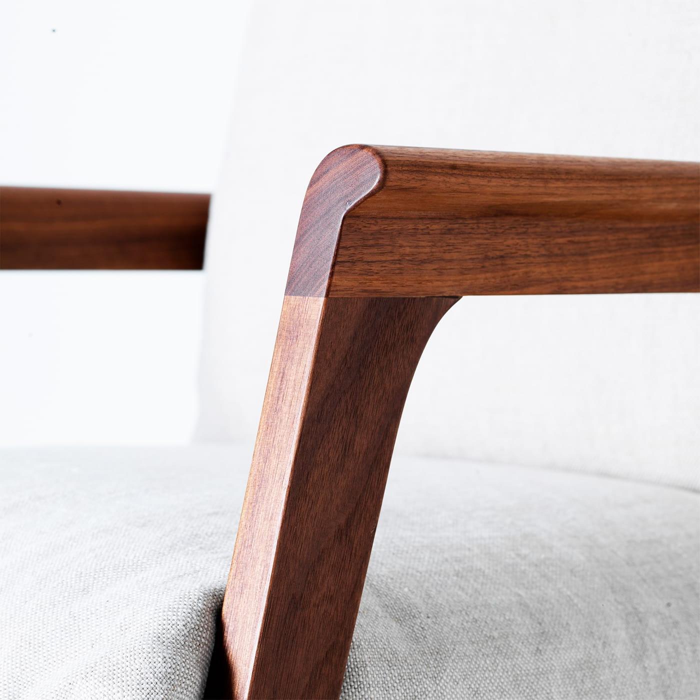 Fauteuil à bascule Momento brun | Revêtement: Linen UNICO NF184 20