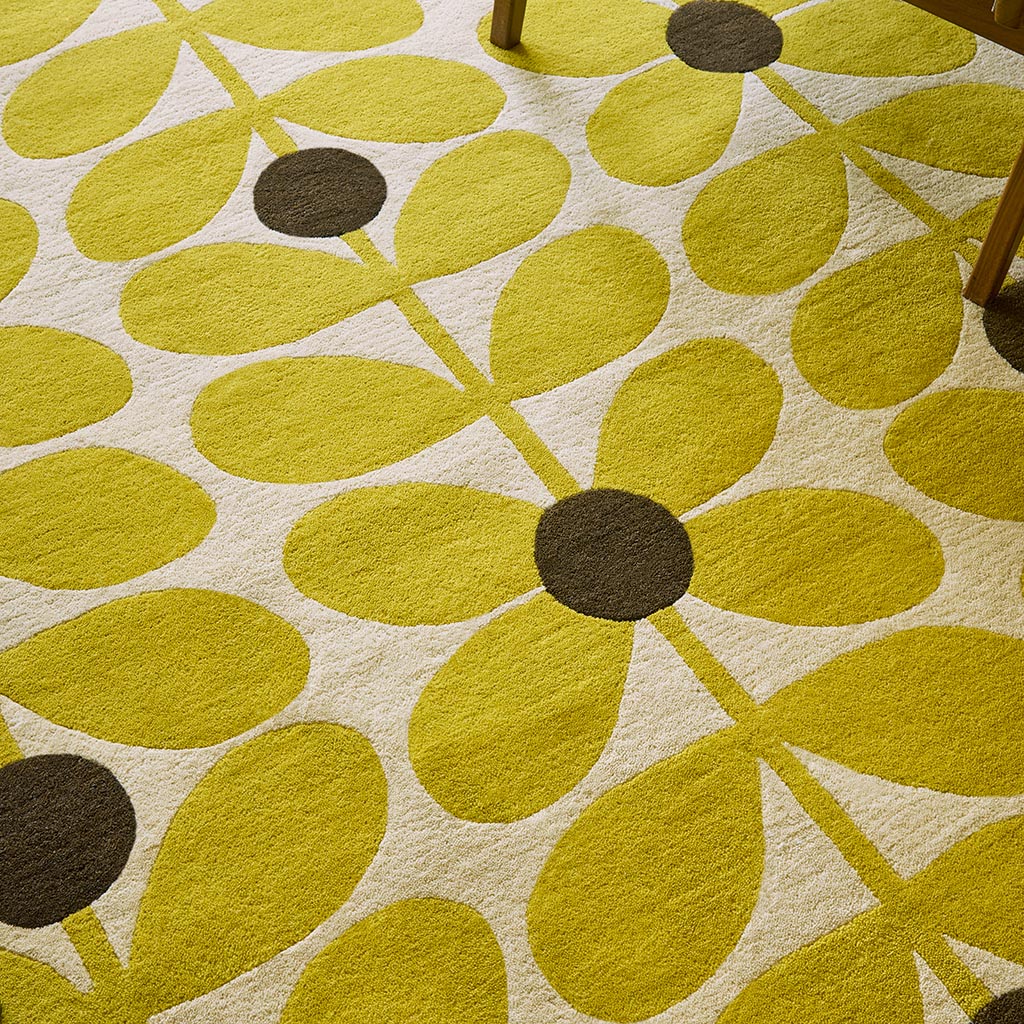 Tapis Sixties Stem jaune design | Taille: 120 × 180 cm