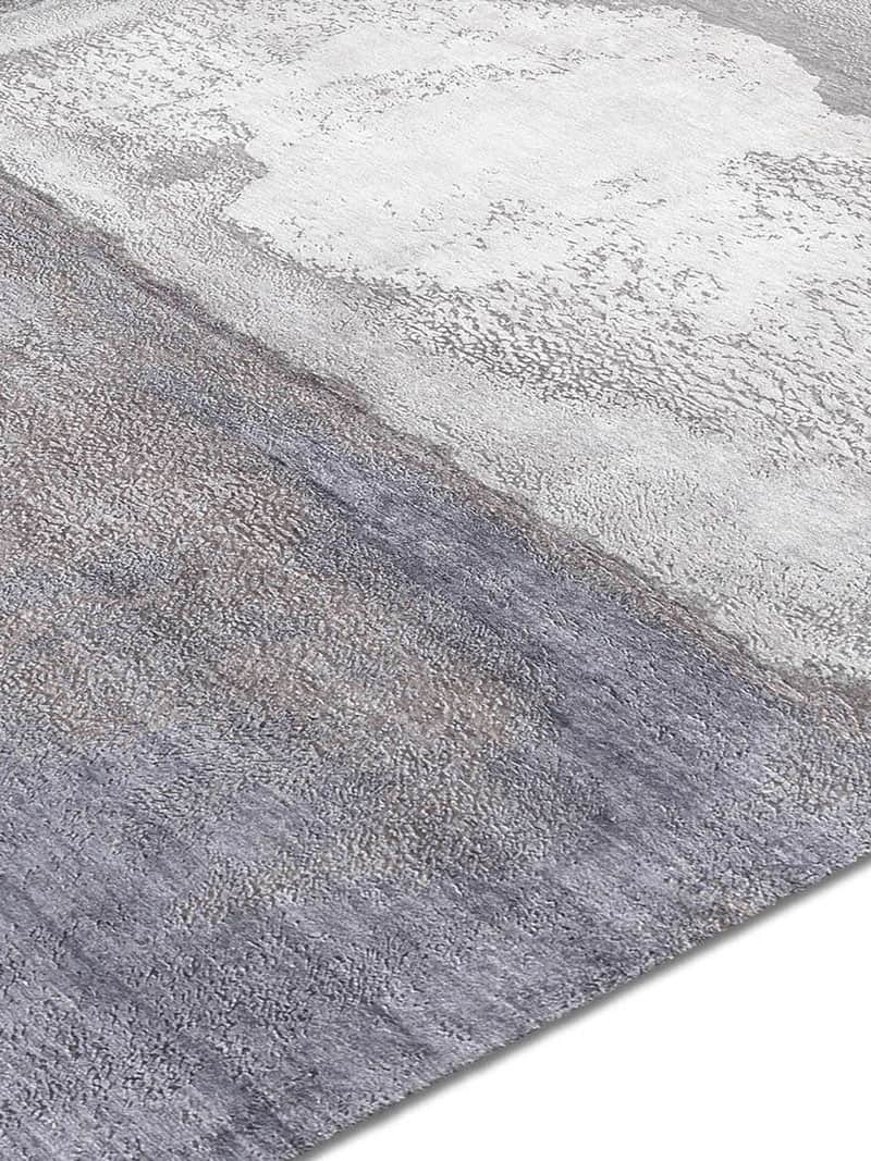White Silver luxe vloerkleed | Maat: 365 × 457 cm