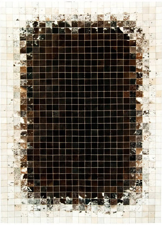 Mosaic koeienhuid tapijt | Maat: 140 × 200 cm