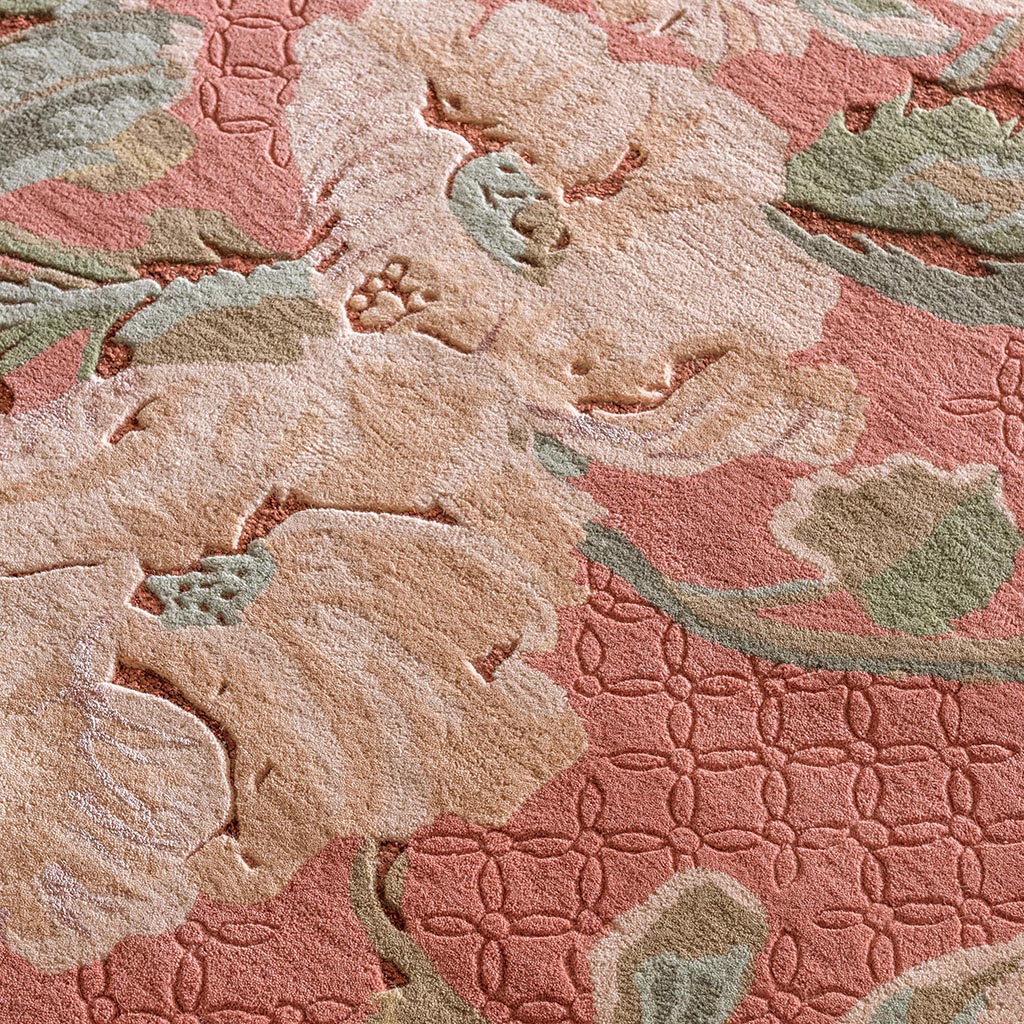 Aylworth Trail terracotta oranje tapijt | Maat: 200 × 280 cm