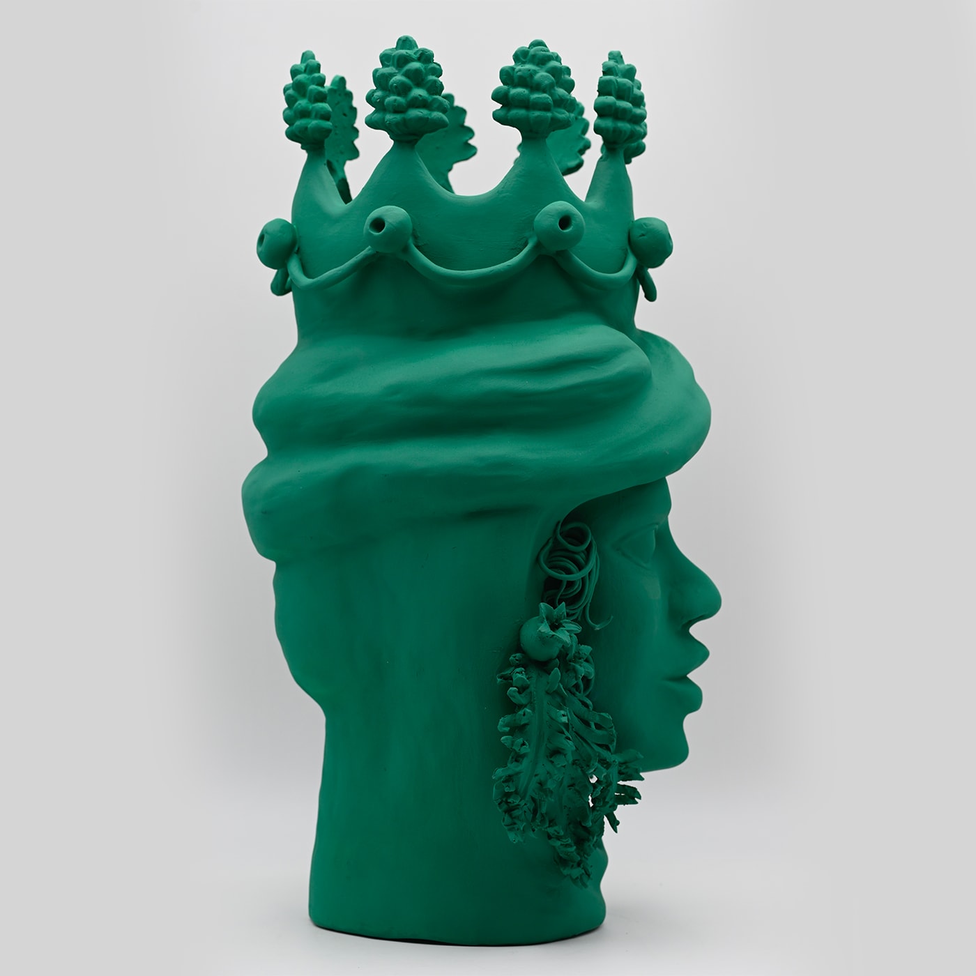 Moorkop groene sculptuur