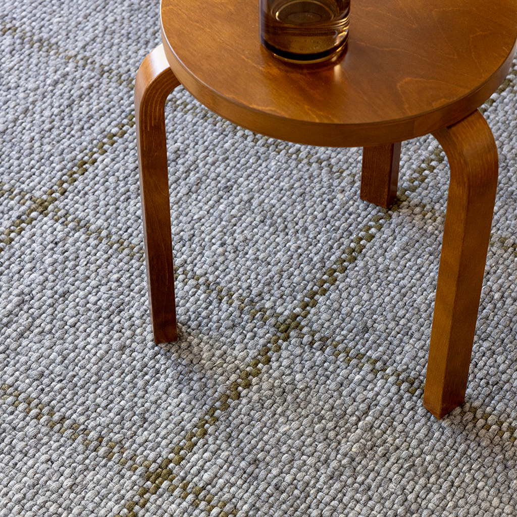 Tapis Craft Matter Check ardoise/olive | Taille: 160 × 230 cm