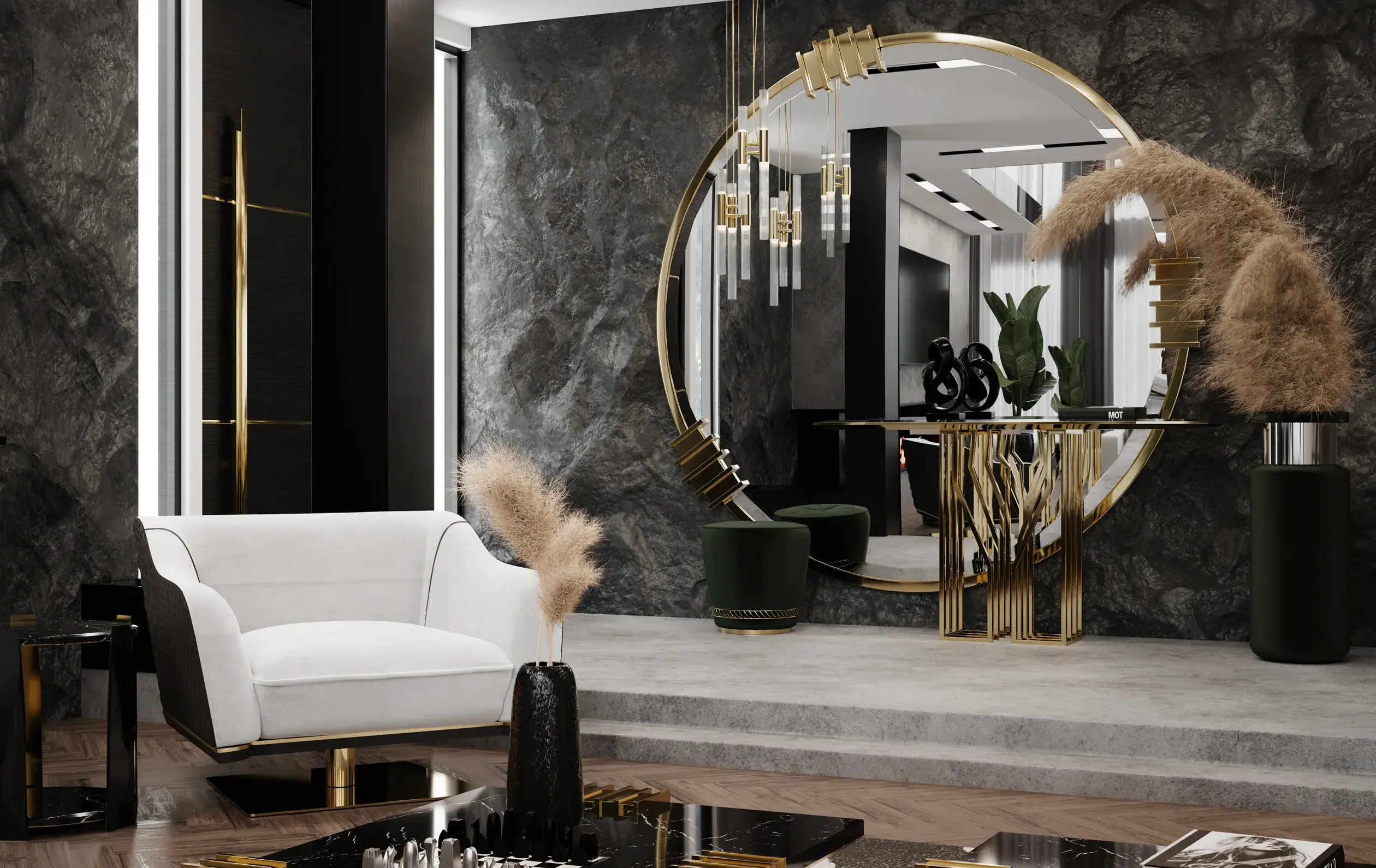 Miroir mural Whirlwind