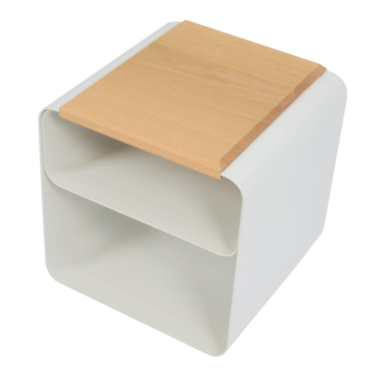 Minimalistische houten & metalen kruk