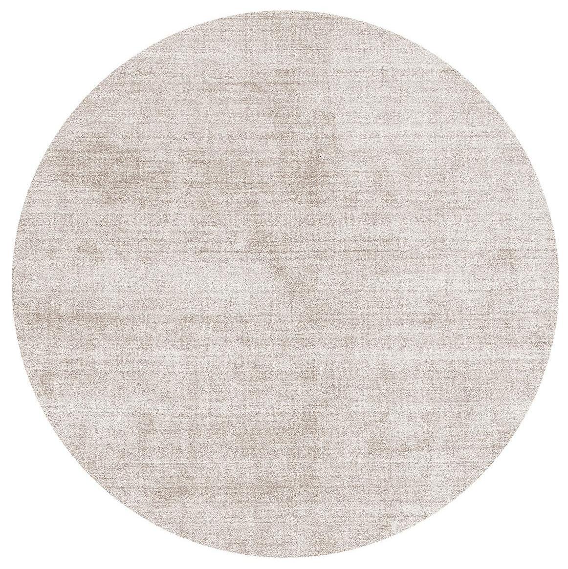 Rond off-white bamboezijde tapijt | Maat: Ø 250 cm
