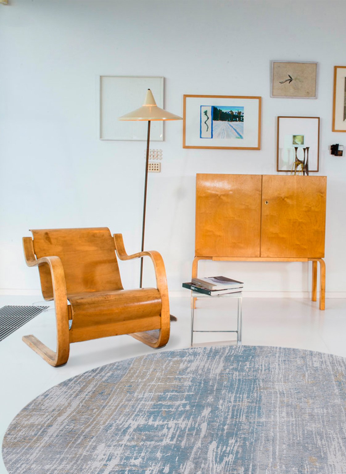 Dark Pine rond vloerkleed
