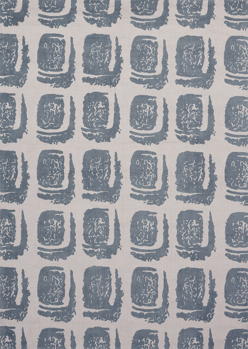 Woodblock grijs tapijt | Maat: 200 × 280 cm