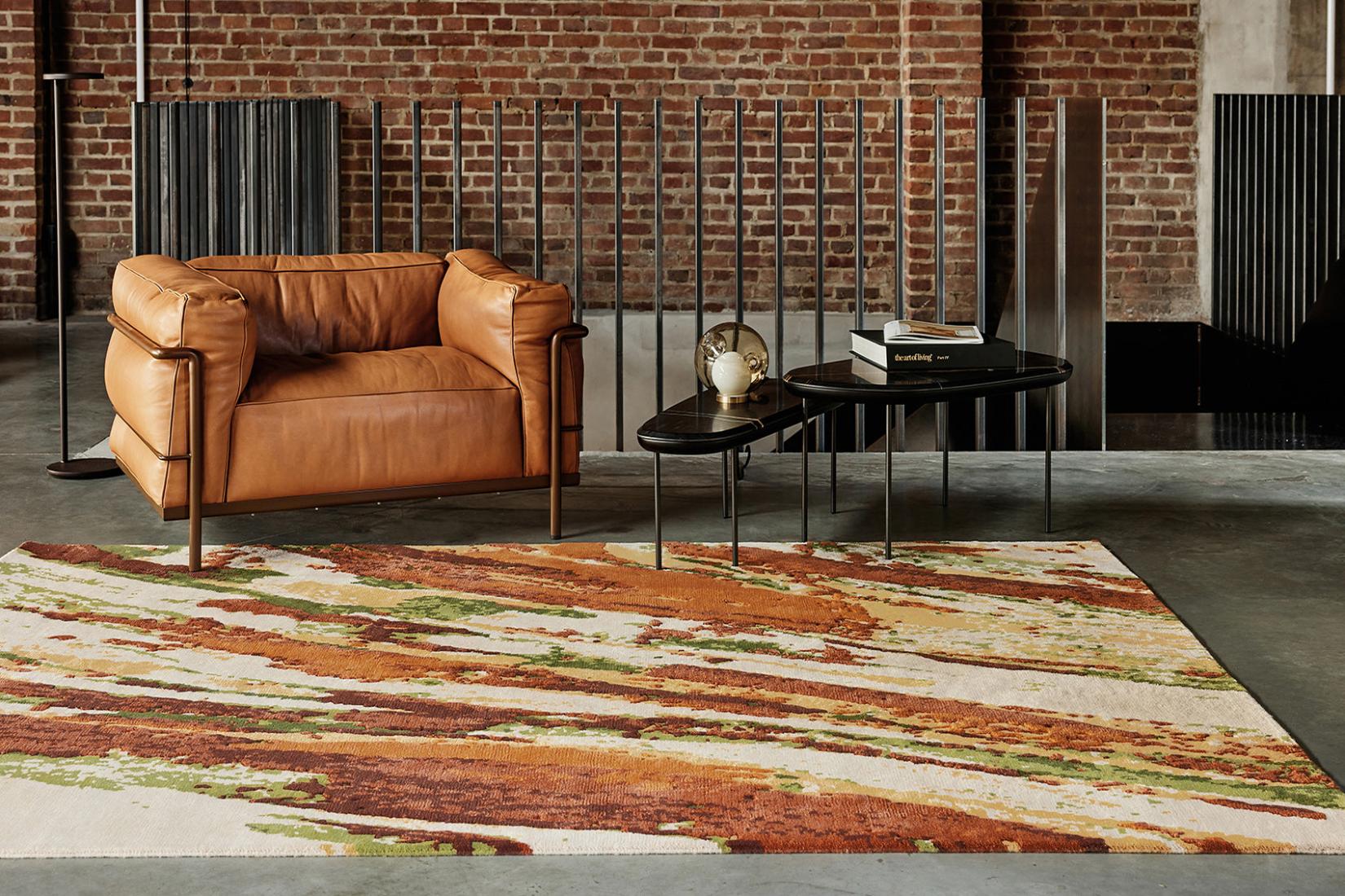 Tapis noué à la main Flux Brick | Taille: 250 × 350 cm