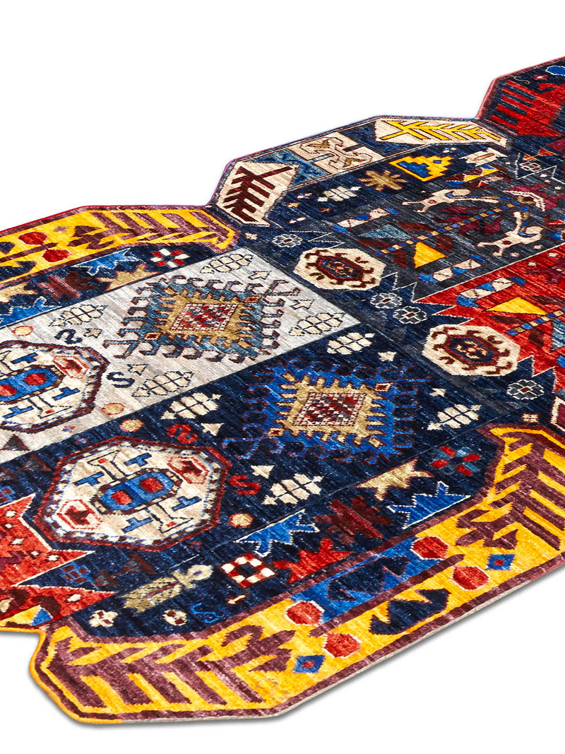Multishape handgemaakt luxe vloerkleed | Maat: 122 × 183 cm