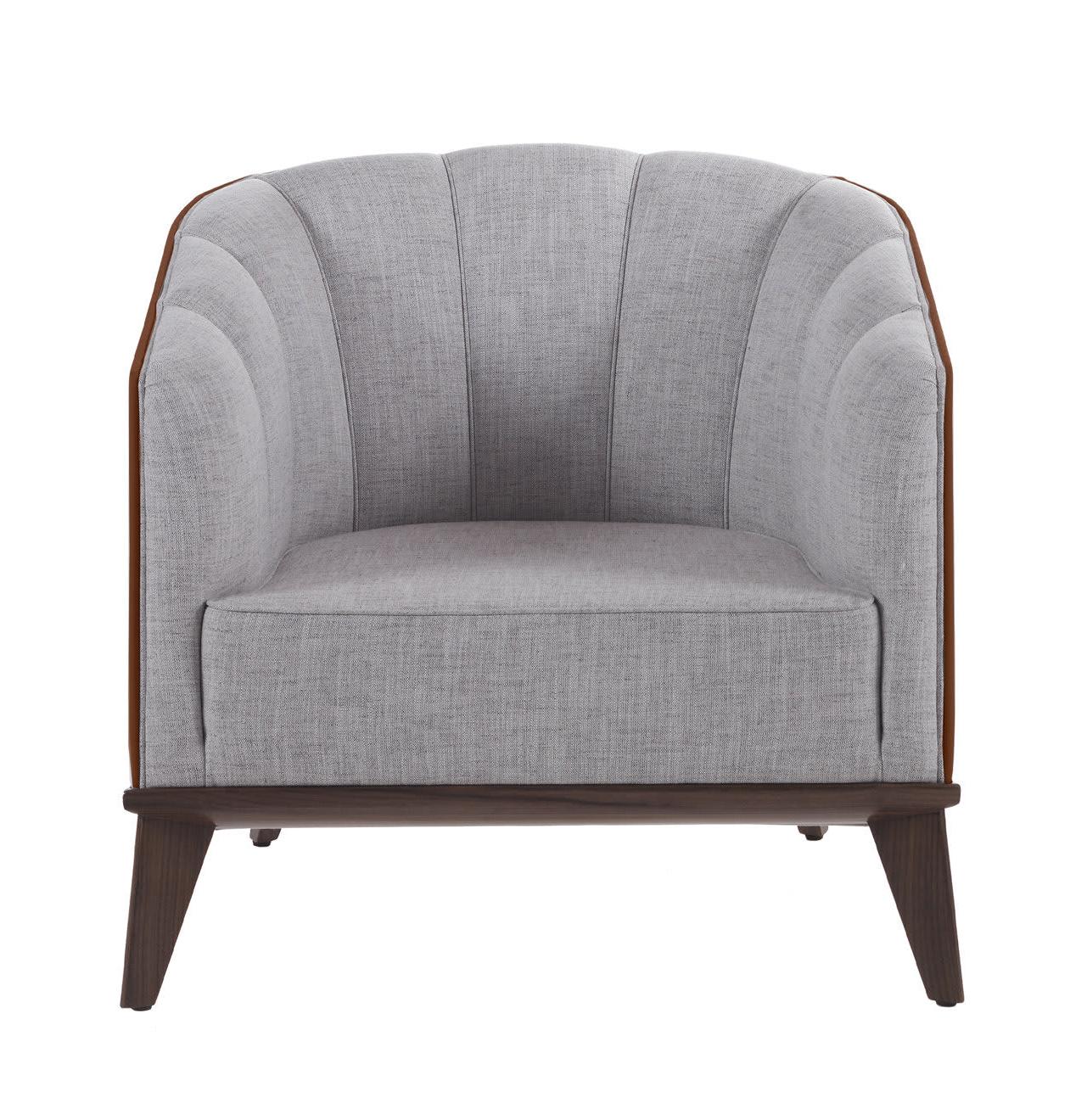 Fauteuil gris Roy