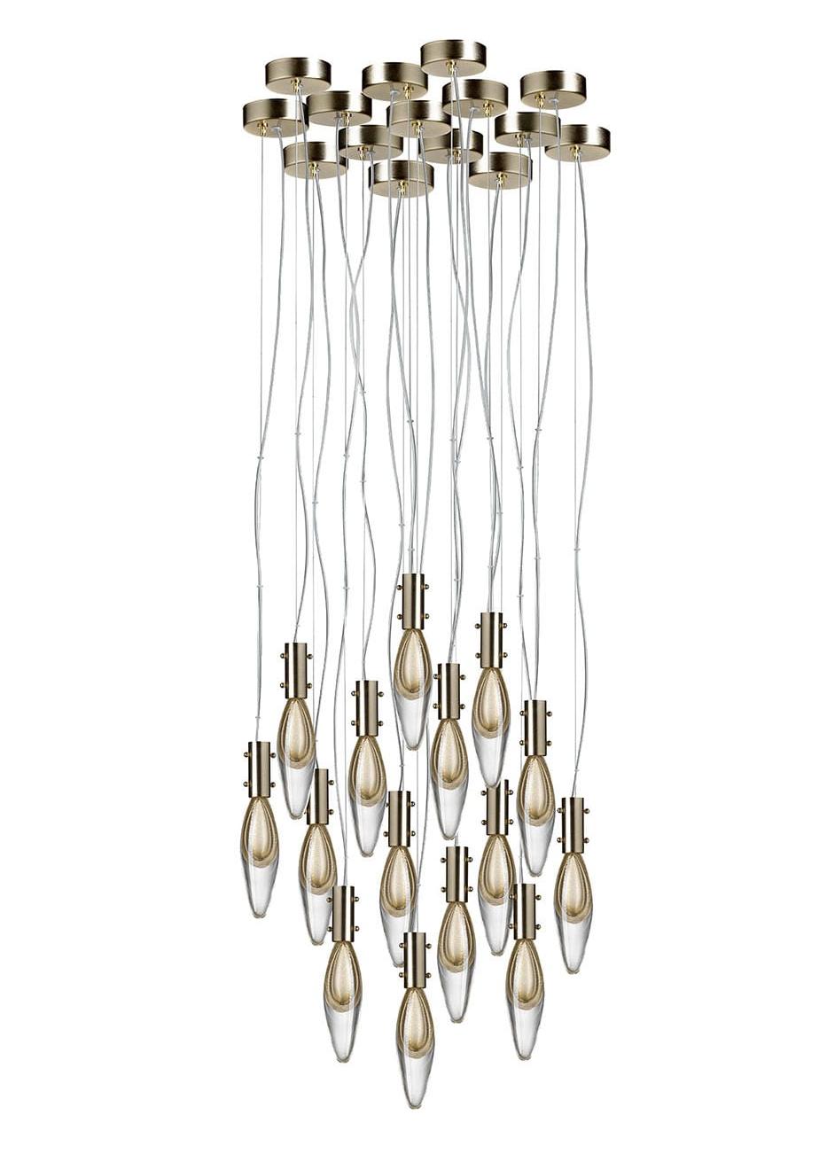 Murano Drops hanglamp met 15 lichtpunten